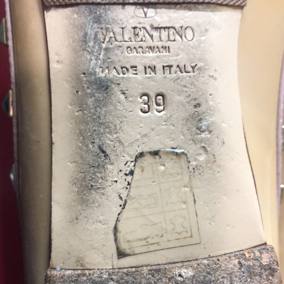 Valentino Cream Rockstud Pointed Flats 39 - Picture 5 of 5